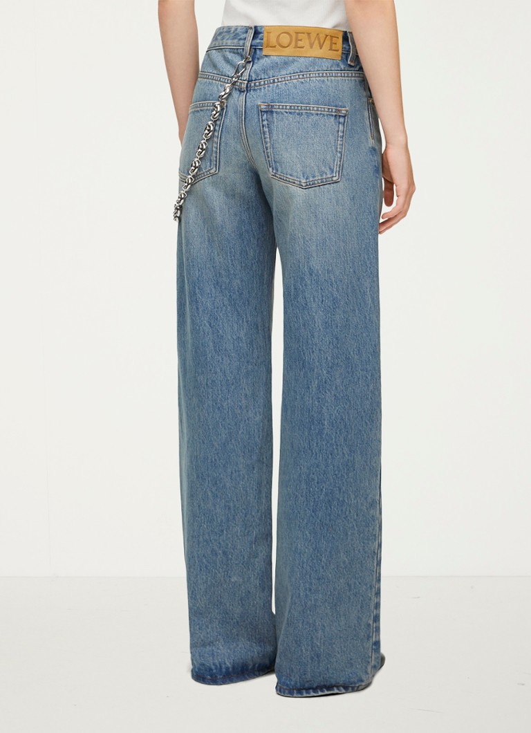 Jean LOEWE taille mi-haute, jambes larges, délavage moyen