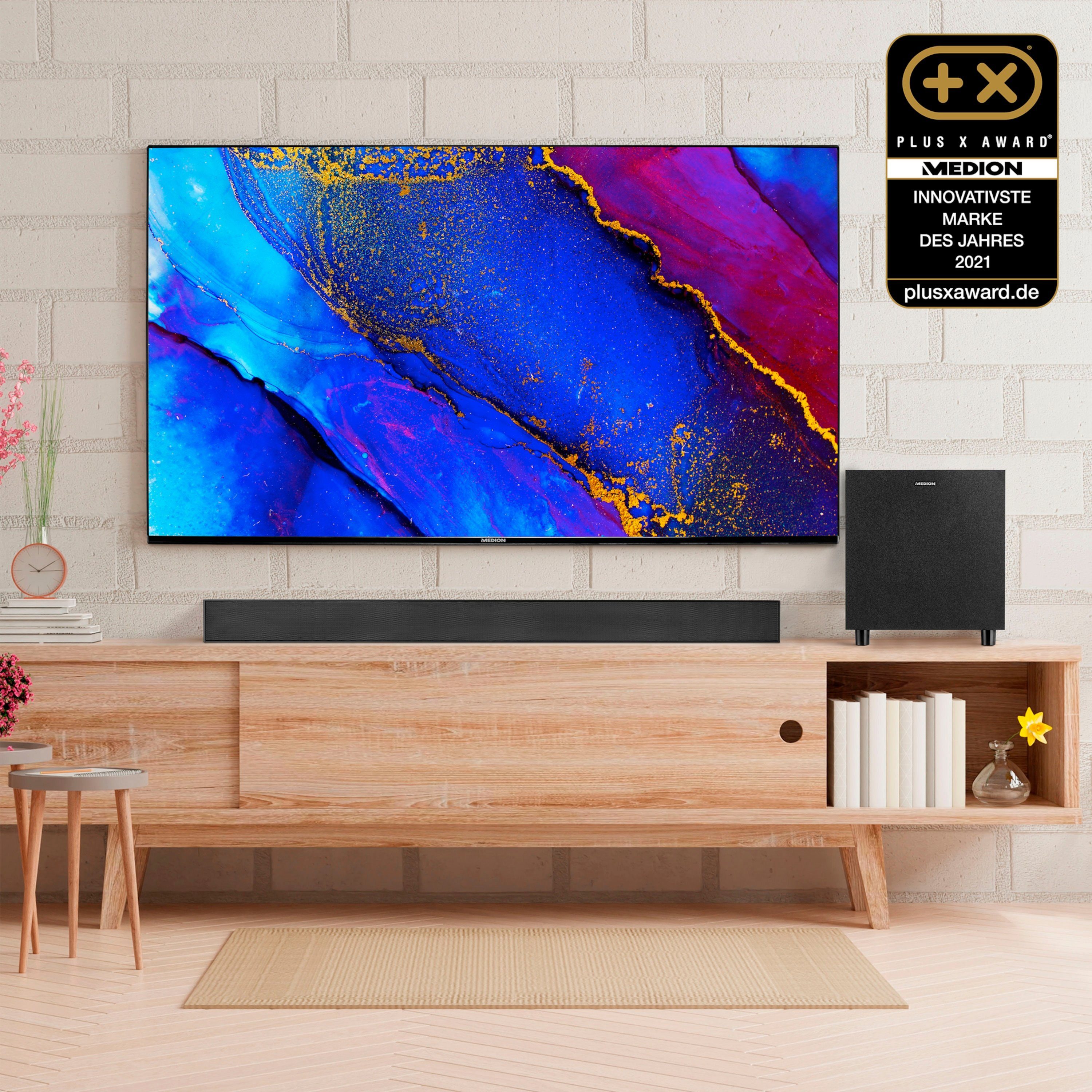 Medion® LIFE® S61022 Dolby Atmos® Soundbar, Bluetooth®, 3x20W + 60 W Subwoofer Soundbar (MD44022)