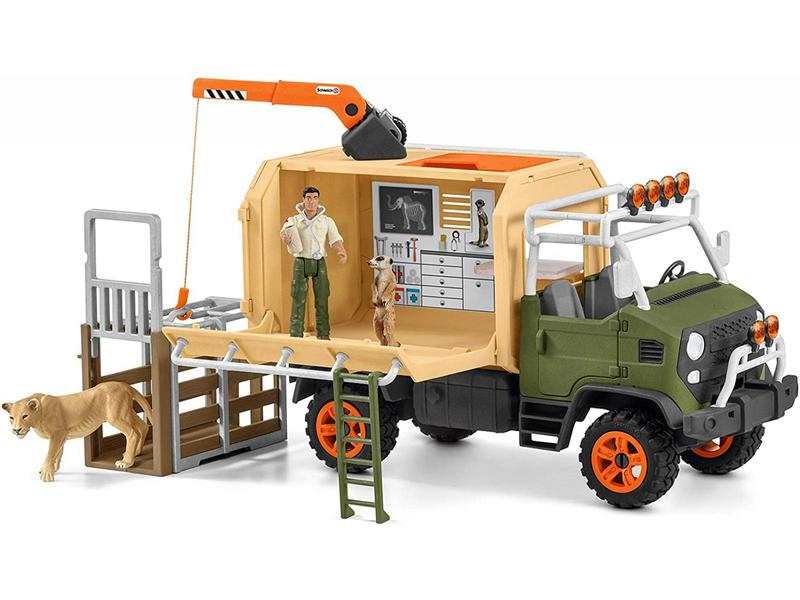 Gros camion sauvetage d’animaux