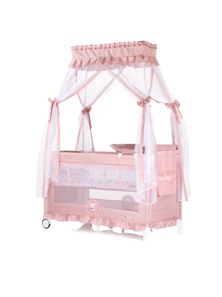 Chipolino Reisebett Palace, Baldachin in rosa günstig kaufen 60x120 cm