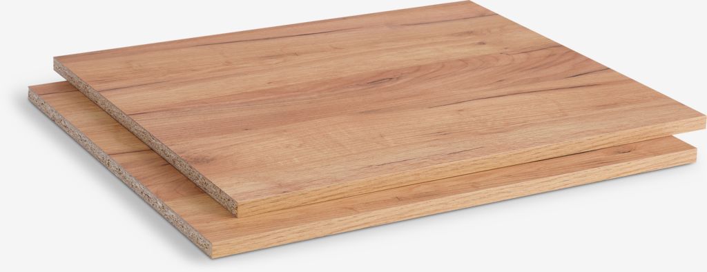 LIMFJORDEN Étagères à 3 portes, lot de 2, coloris chêne
