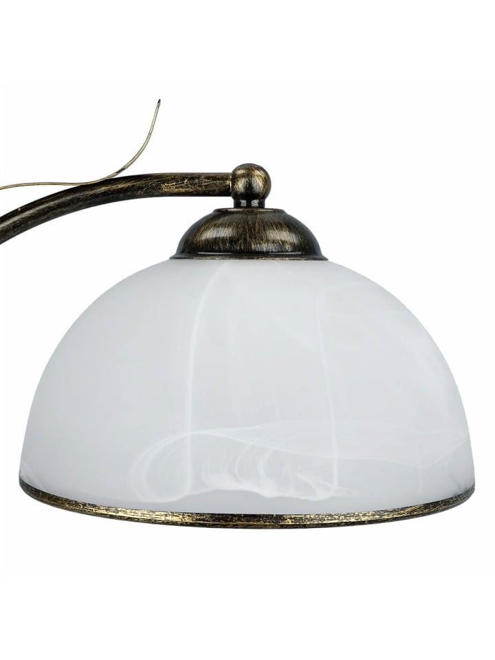 Licht-Erlebnisse Wandlampe in Messing Antik Weiß günstig kaufen onesize