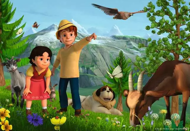 Kinderpuzzle ab 4 Jahren - Heidi's Abenteuer - 24 Teile
