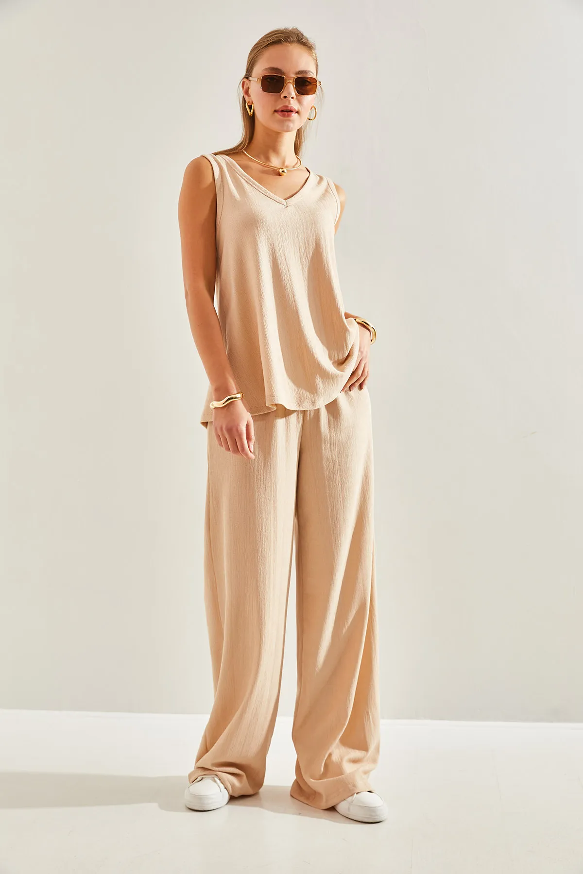 Bianco Lucci  Basic-Unterteil-Top-Set für Damen