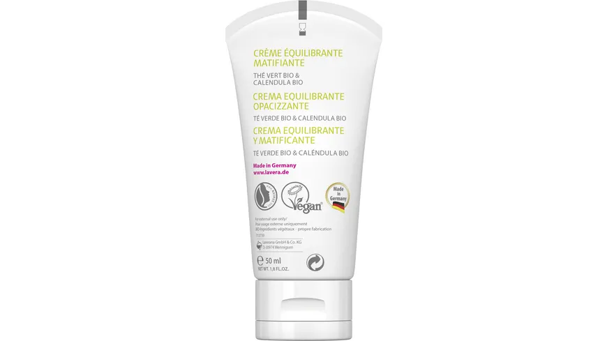 lavera Mattierende Balancecreme Grüner Tee 50 ml