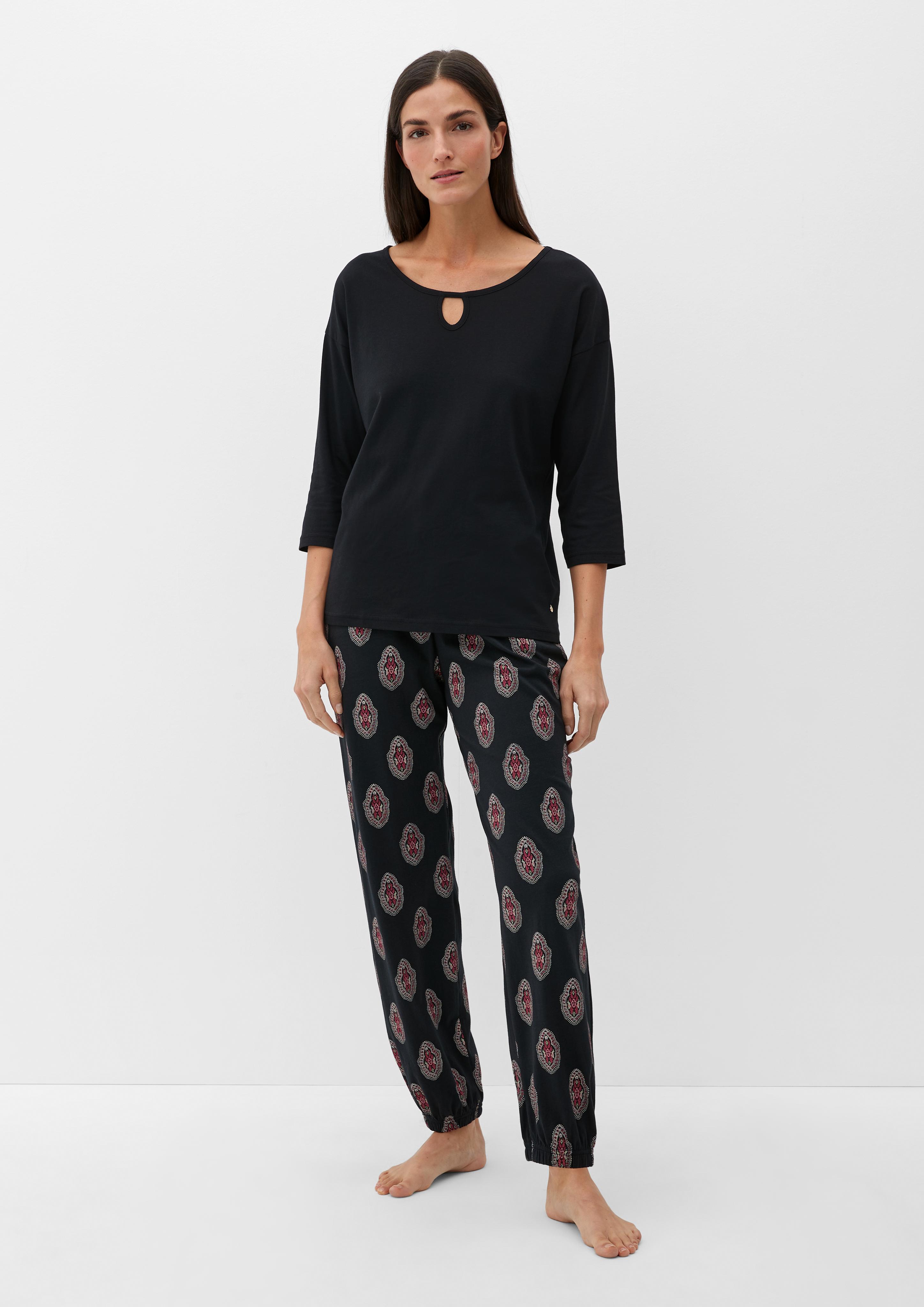 Pyjamashirt im Baumwollmix  6008012-9999