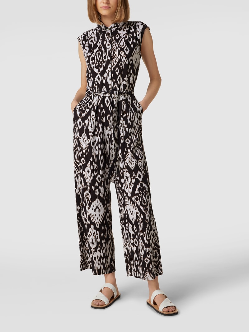 Jumpsuit mit Allover-Muster in anthrazit