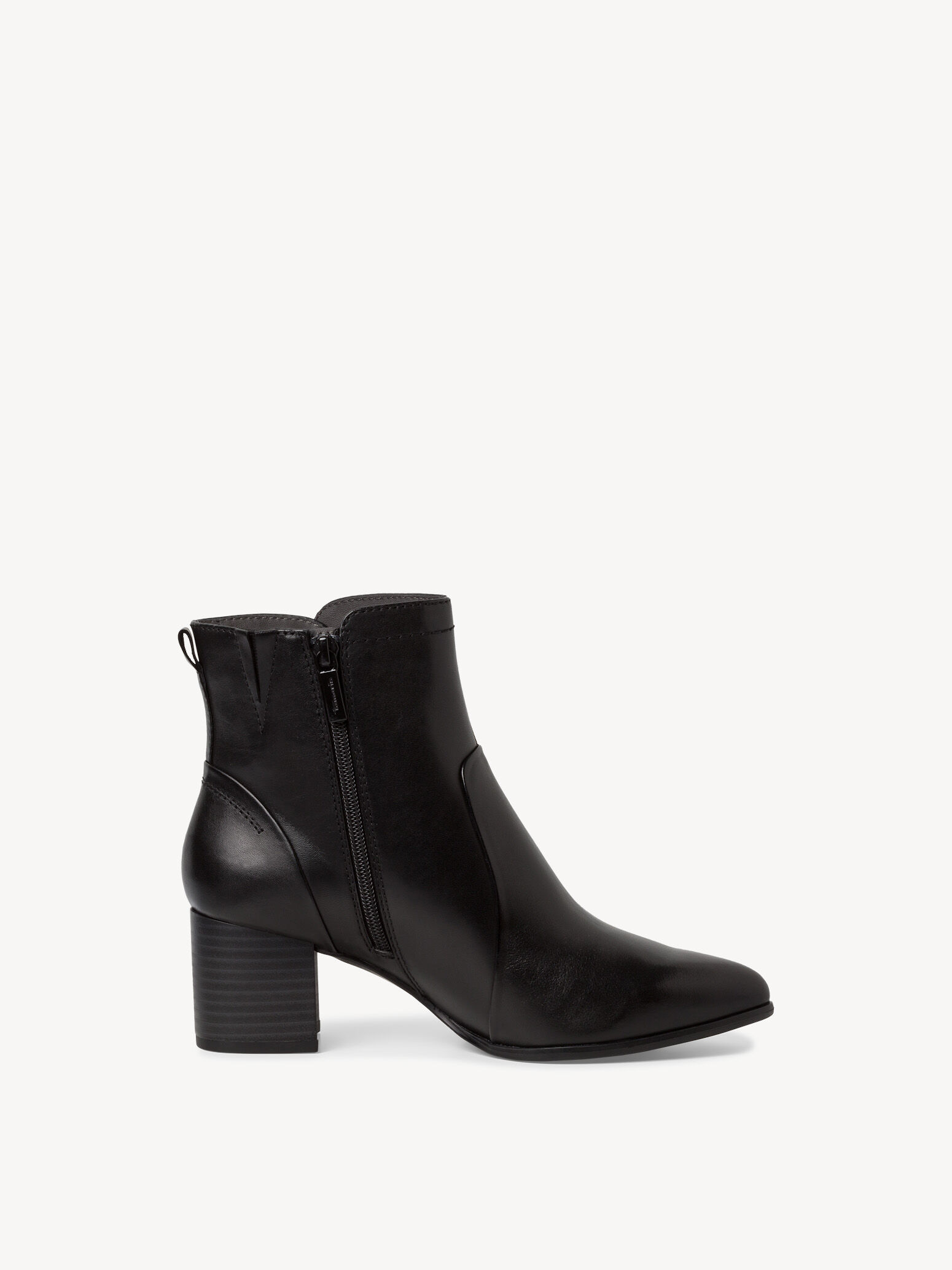 Bottine en cuir - noir
