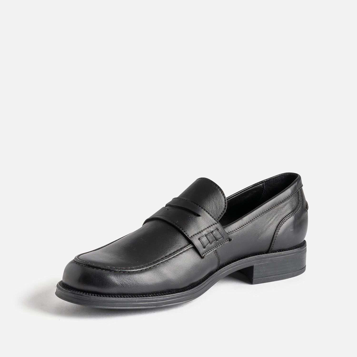 Mocassin noir cuir