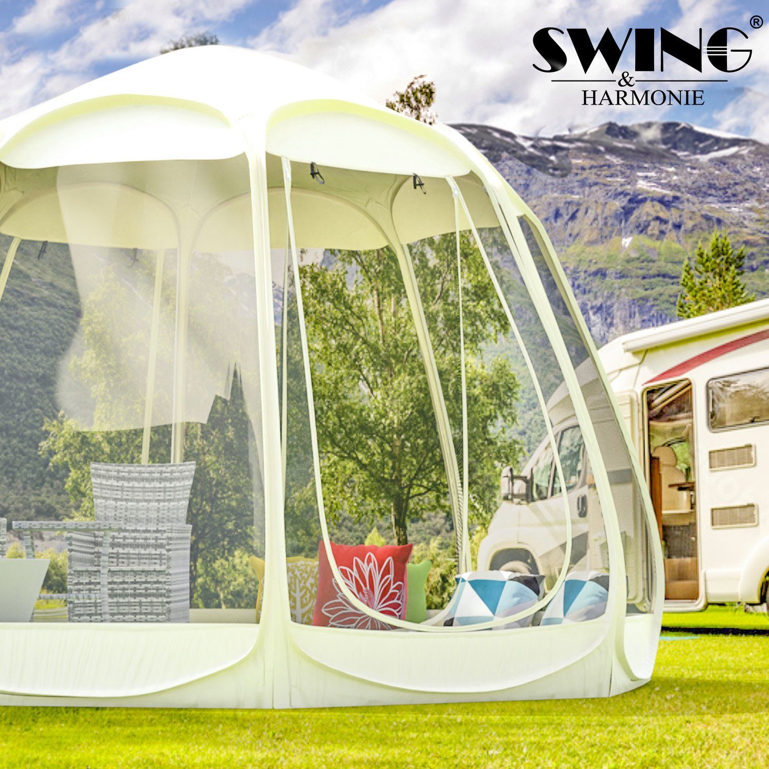 Swing&Harmonie Faltpavillon PopUp Pavillon Garten Iglu Event Partyzelt Gartenzelt Whirlpool Überdachung Winterhaus Gewächshaus Pflanzenschutz Zelt