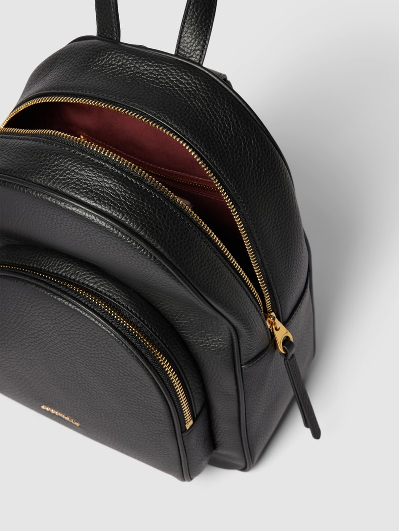 Rucksack mit Label-Applikation Modell 'COCCINELLE GLEEN' in schwarz