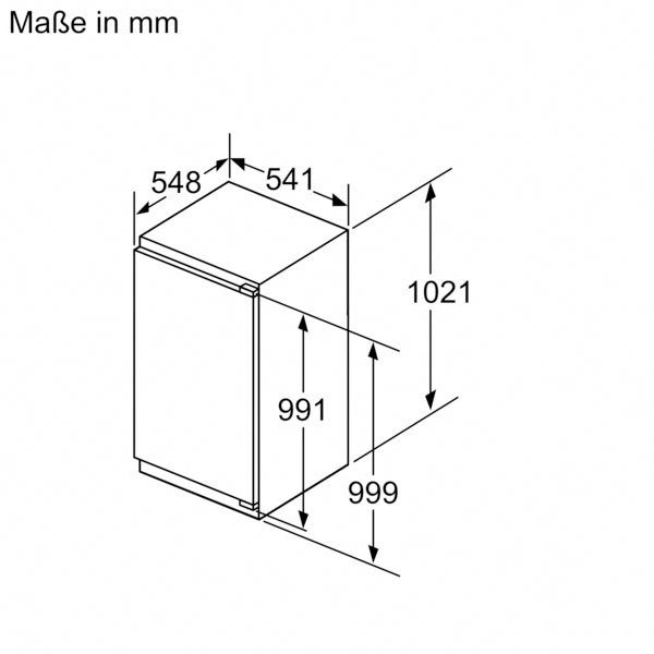 BOSCH Einbaukühlschrank Serie 4 KIR31VFE0, 102,1 cm hoch, 54,1 cm breit