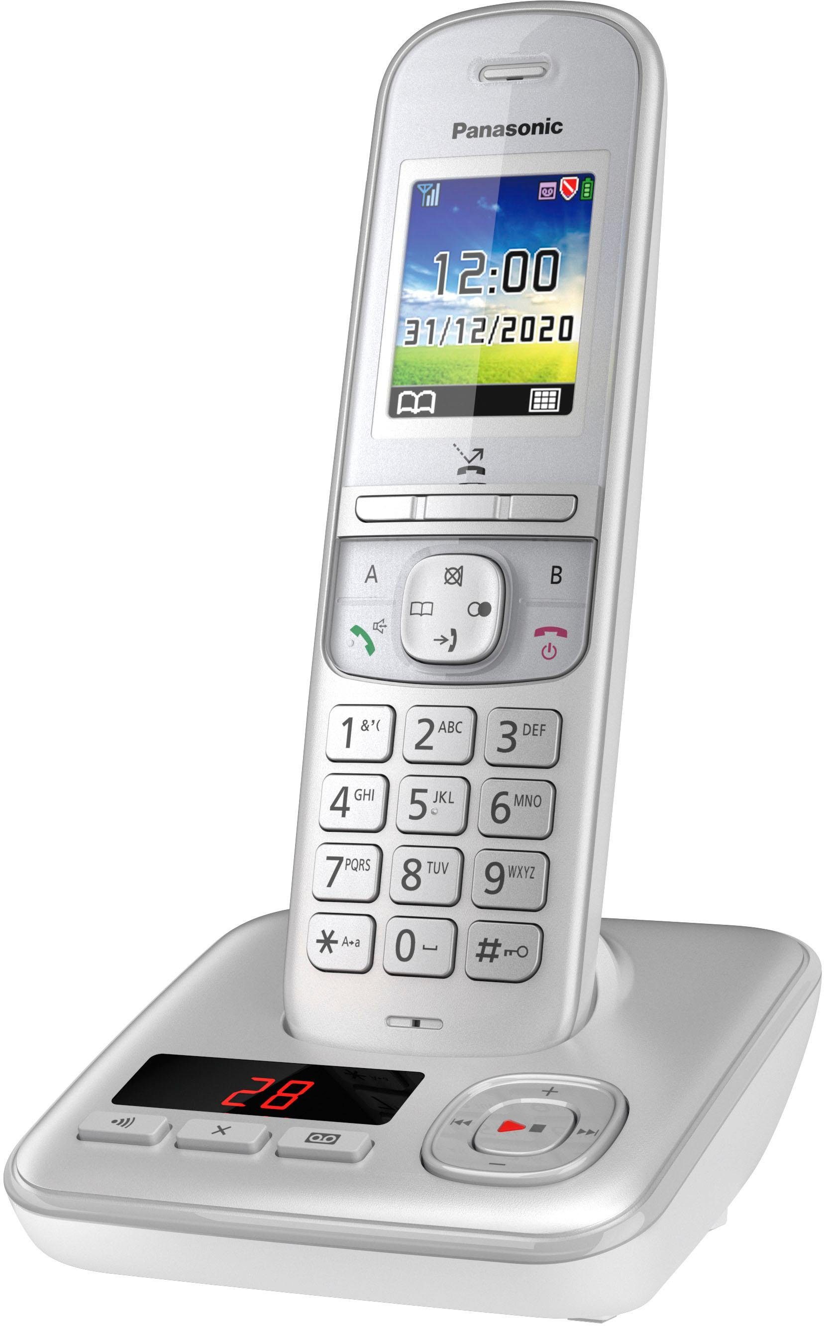 Panasonic KX-TGH720 Schnurloses DECT-Telefon (Mobilteile: 1, mit Anrufbeantworter)