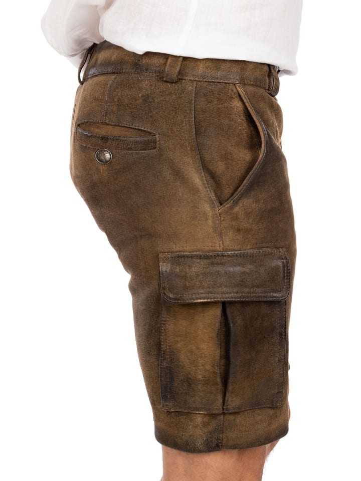 MADDOX Lederhose CARGO in braun günstig kaufen