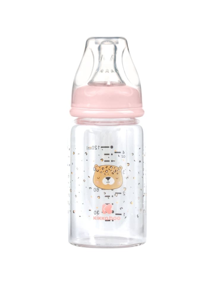 Kikkaboo Baby Glasflasche 120 ml in rosa günstig kaufen onesize