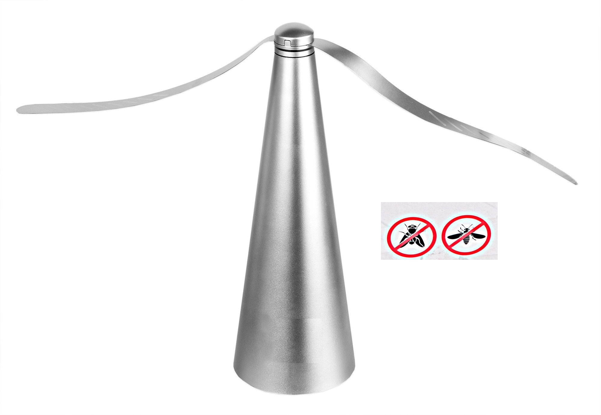 BigDean Fliegenwedler Fliegenabwehr Insekten Fliegen Vertreiber Fliegenventilator, 1-tlg.