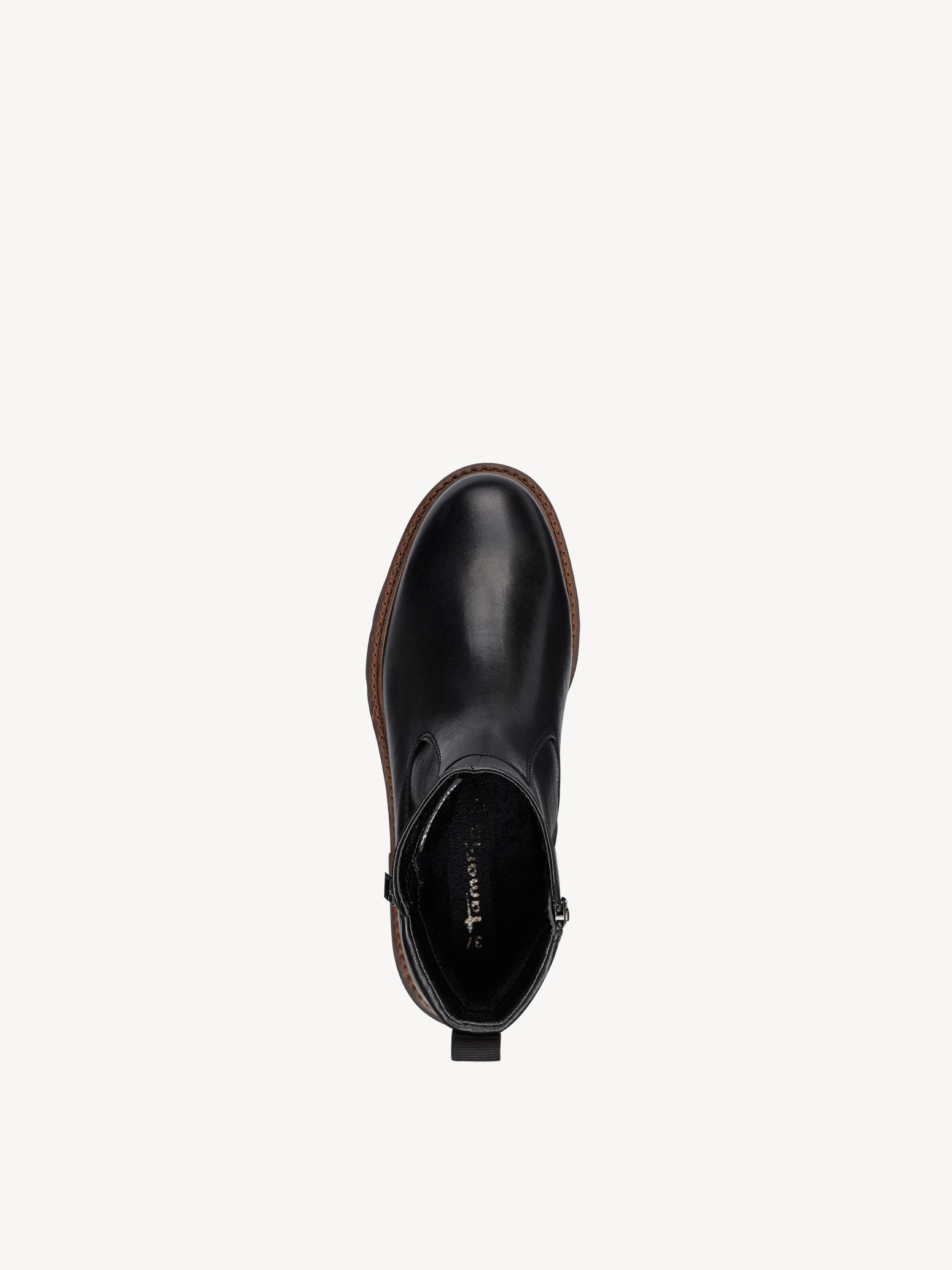 Bottine en cuir - noir