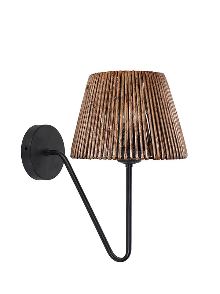 Opviq Wandleuchte in Schwarz/ Hellbraun - (B)20 x (H)35 cm günstig kaufen onesize