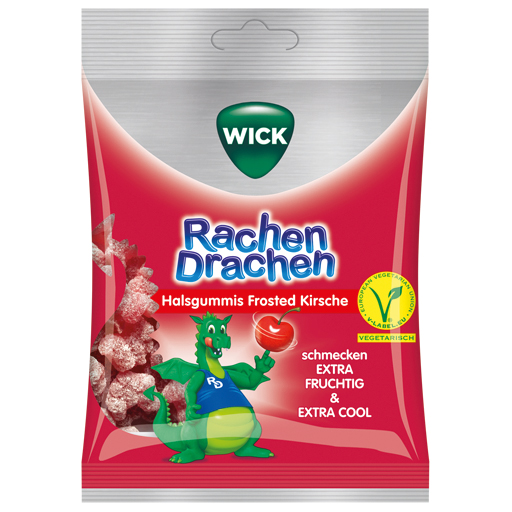 WICK RachenDrachen Halsgummis Kirsche  75 g  Bonbons