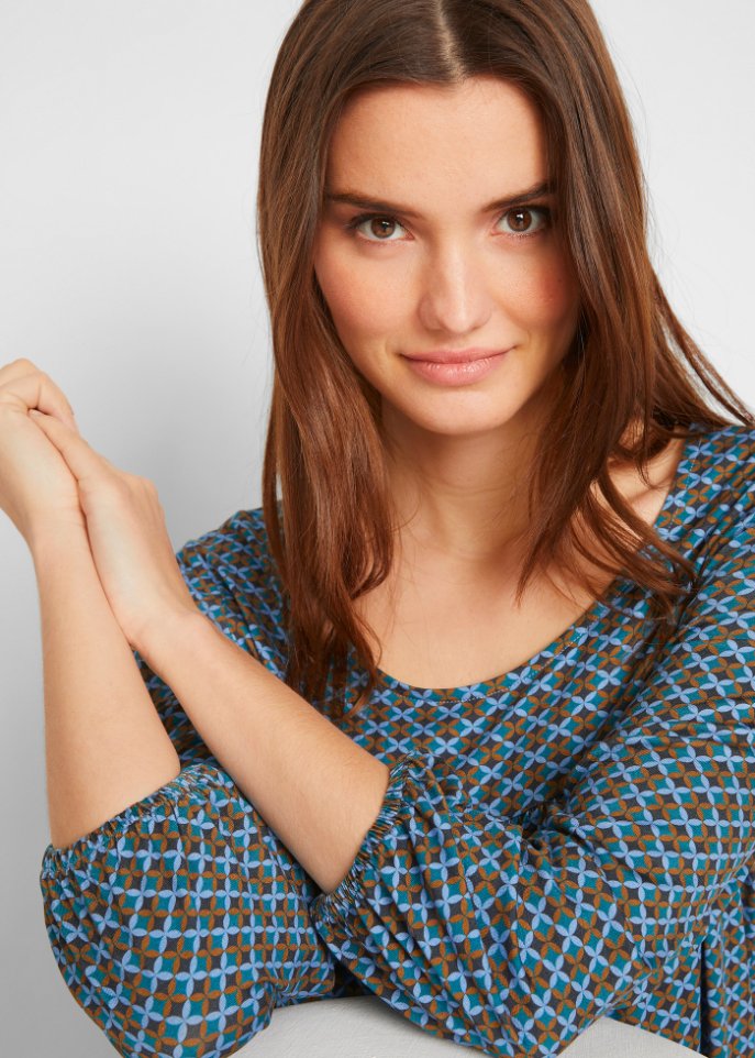 Shirt mit 3/4 Arm mit LENZING™ ECOVERO™, A-Form