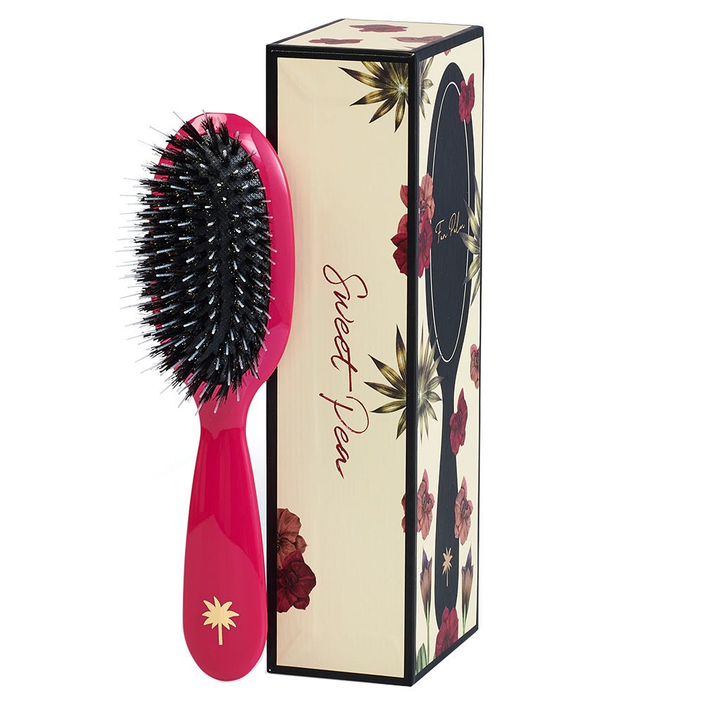 Fan Palm Boar- & Nylon Brush Sweet Pea - Small