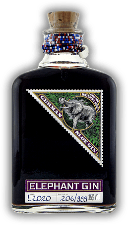 Elephant Sloe Gin Elephant Sloe Gin Ausgesprochen warm und mit feinem Bouquet. 0,5	 Liter - Vol 35%