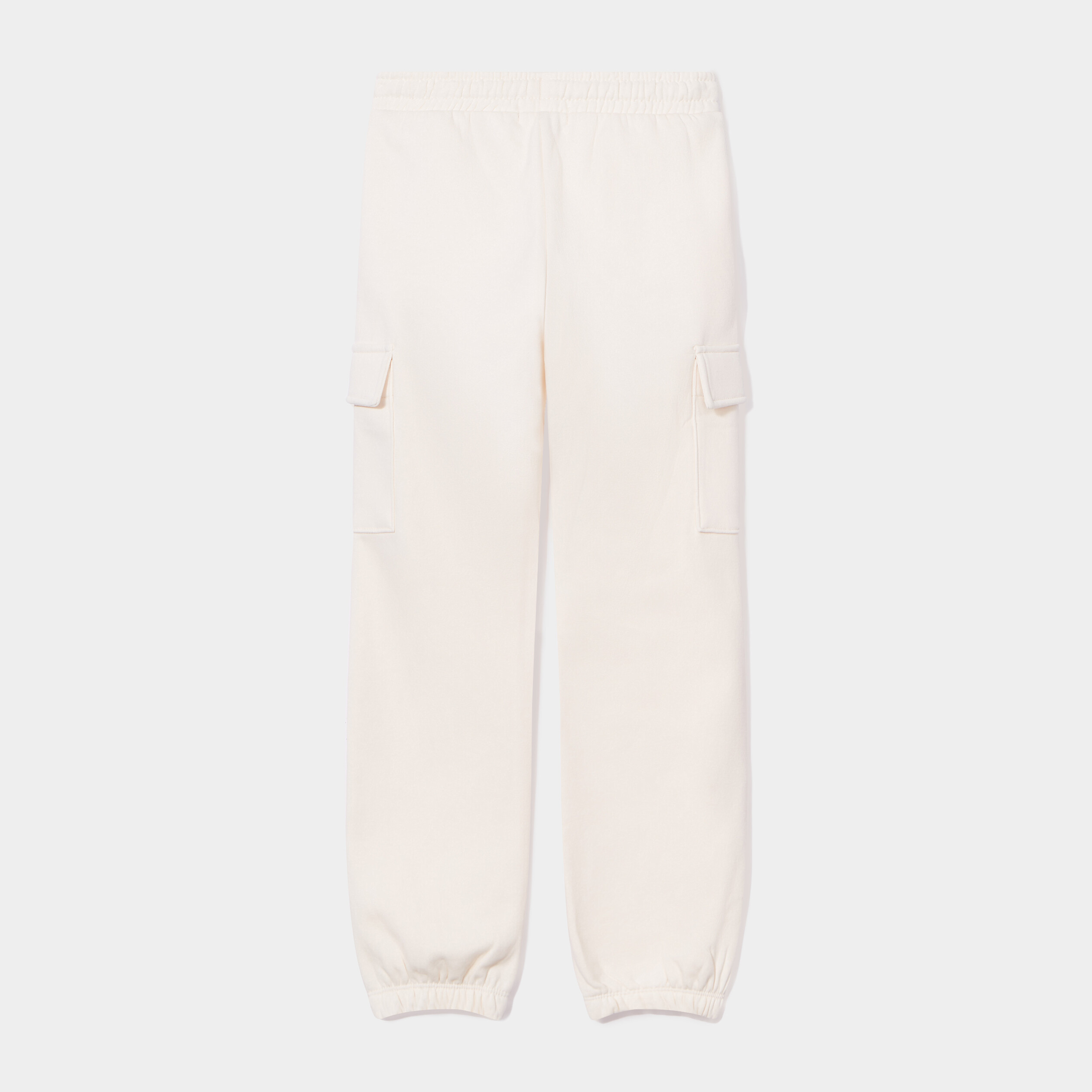 Pantalon de jogging cargo bas élastiqué ivoire fille | La Halle
