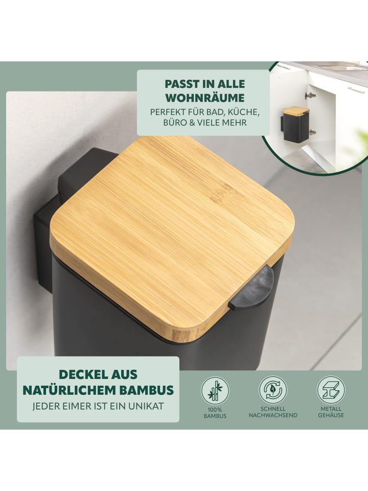 bremermann Wand-Kosmetikeimer 3L Schwarz günstig kaufen onesize