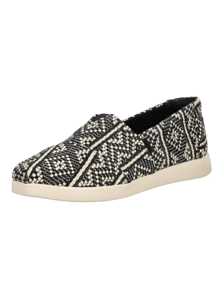 TOMS Slipper in Schwarz/Weiß günstig kaufen