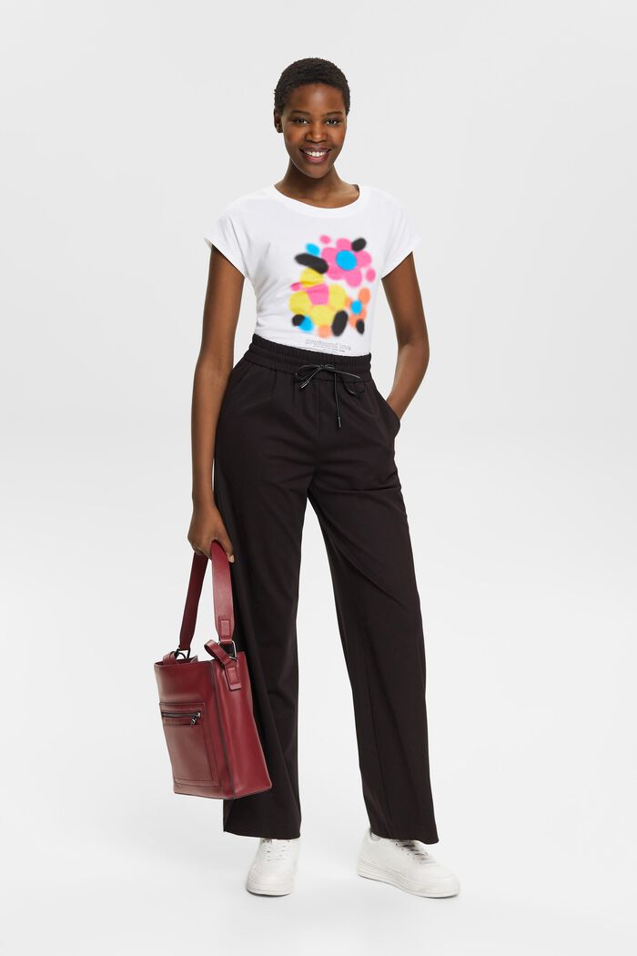 Baumwoll-T-Shirt mit Frontprint