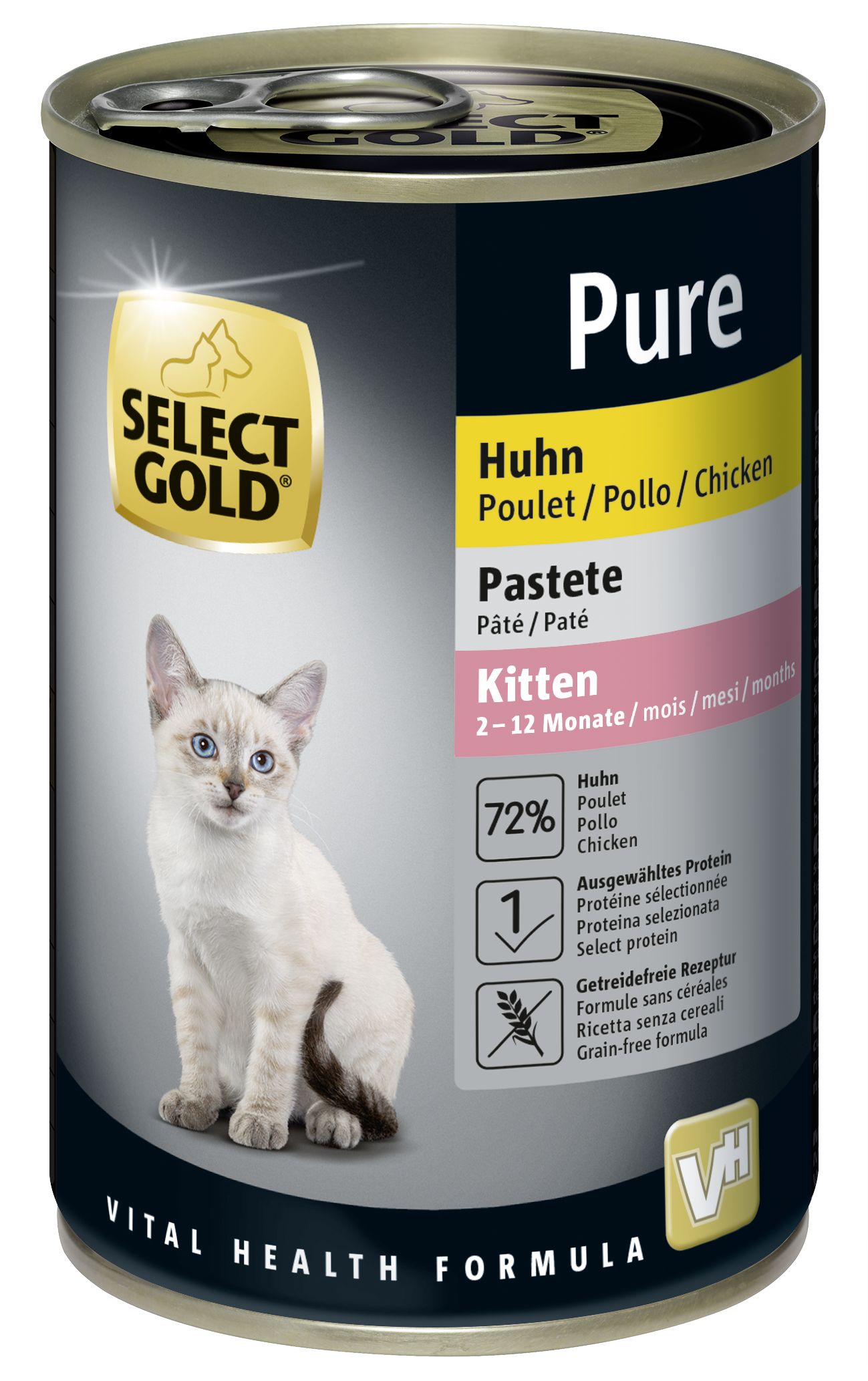 SELECT GOLD Nassfutter SELECT GOLD Pure Kitten Paté 24x400 g