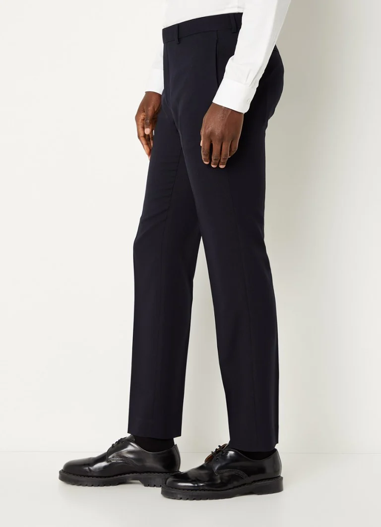 Sandro slim fit wool trousers with pressed crease