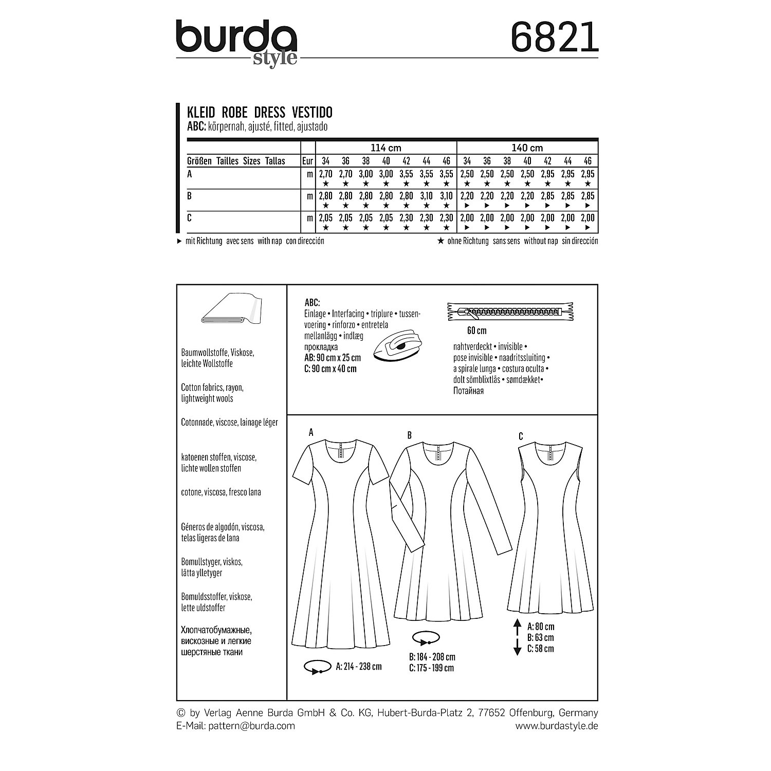 burda Schnitt 6821 
