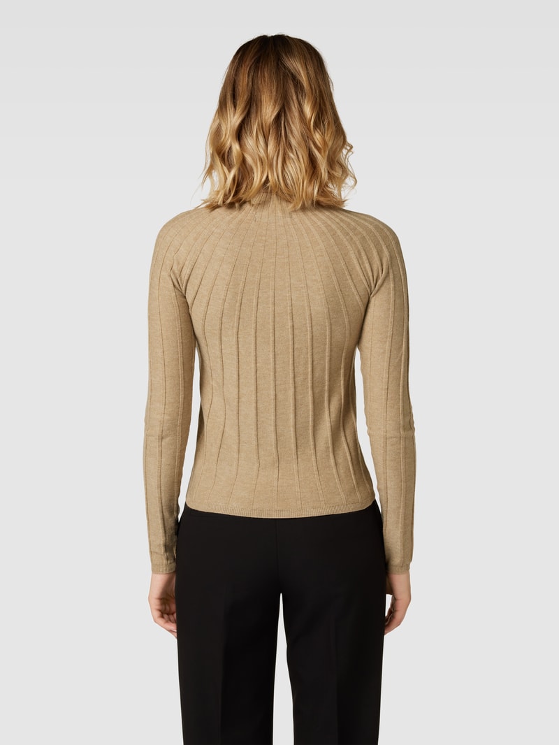 Strickpullover mit Turtleneck Modell 'FLURRY' in hellbraun