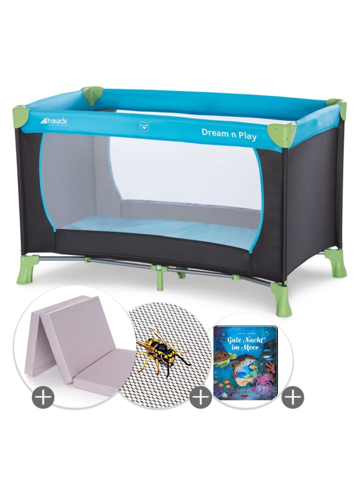 Hauck Reisebett Sparset - Dream N Play inkl. Alvi in blau günstig kaufen onesize