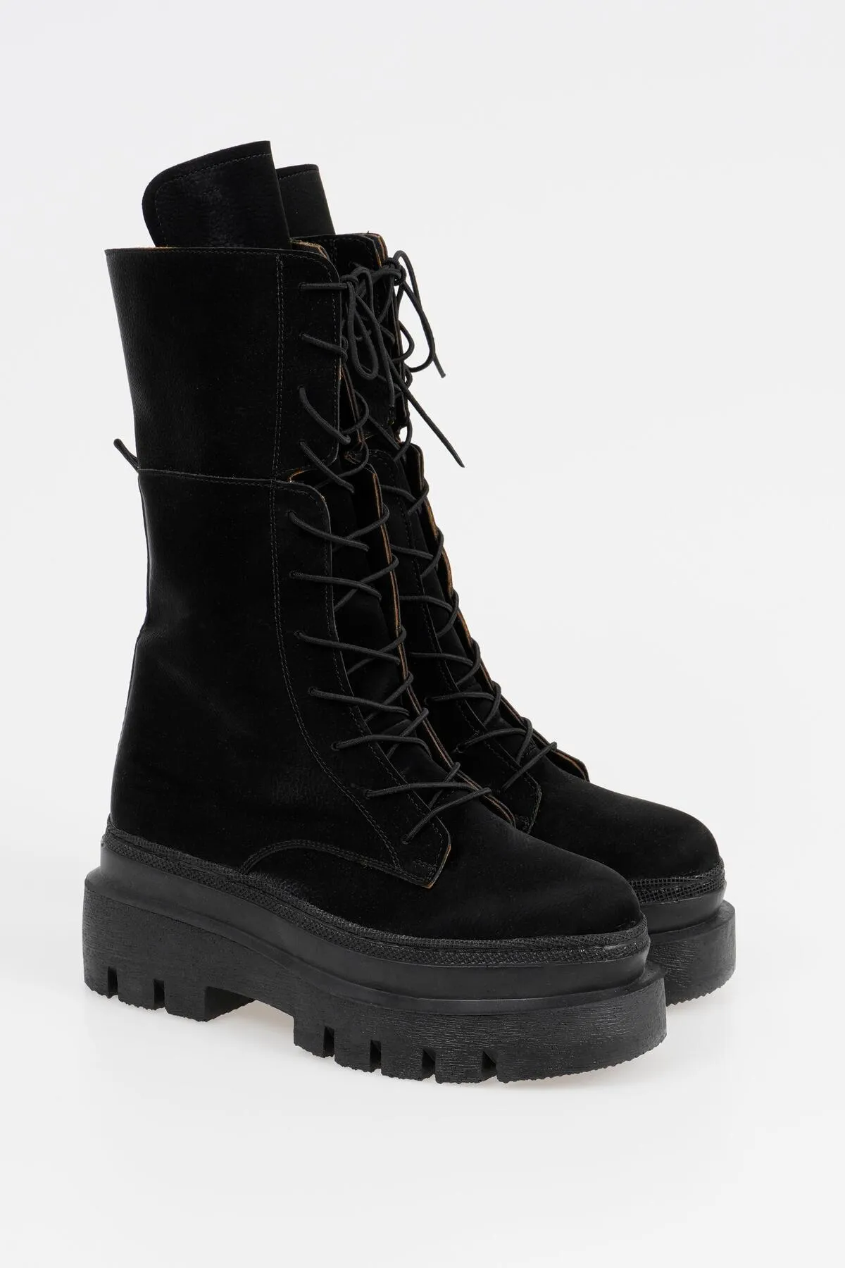 CZ London  Damen-Schnürstiefel, Winterschuhe mit Plateausohle