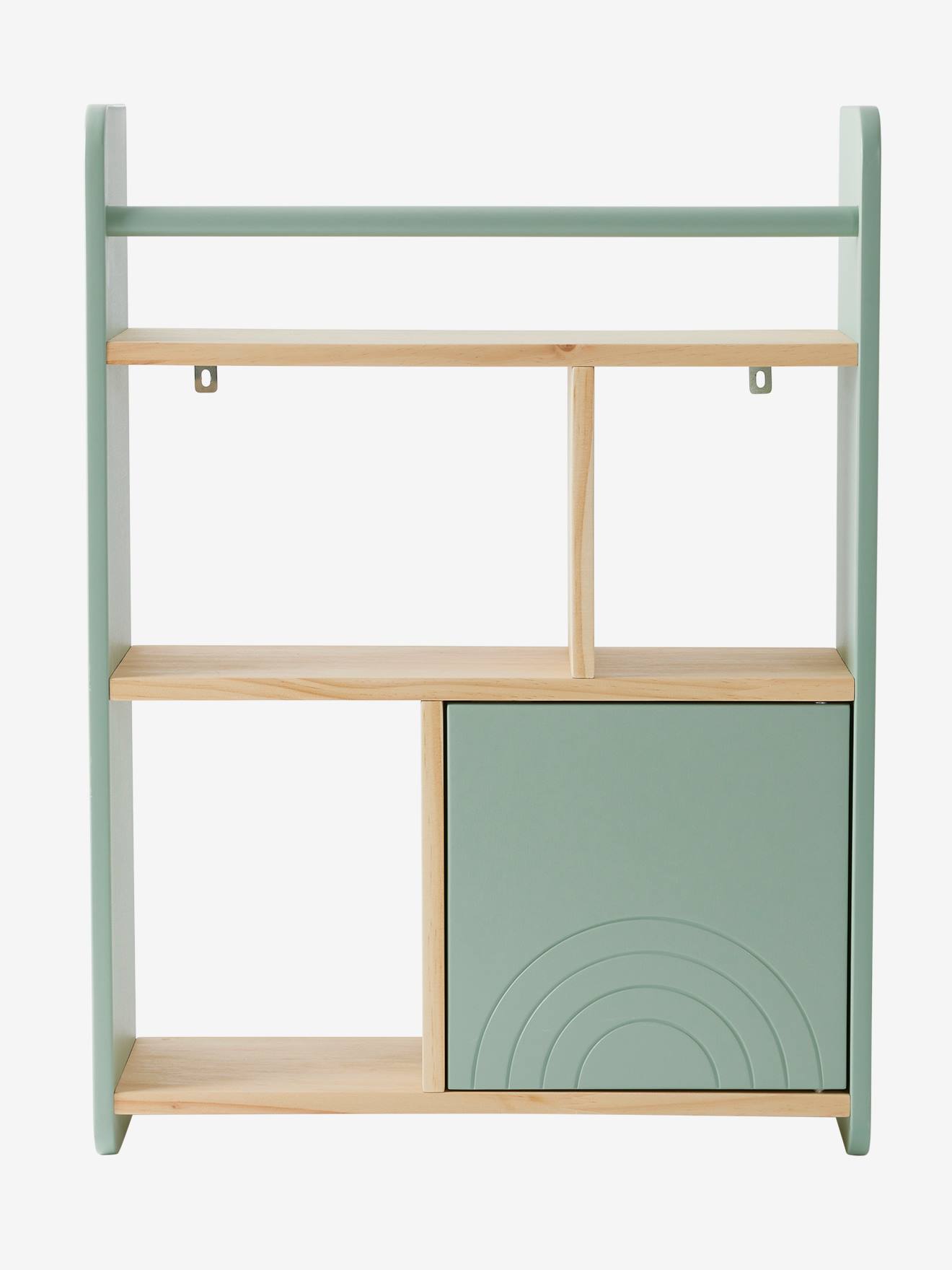 Vertbaudet Kinderzimmer Holzregal REGENBOGEN - grün