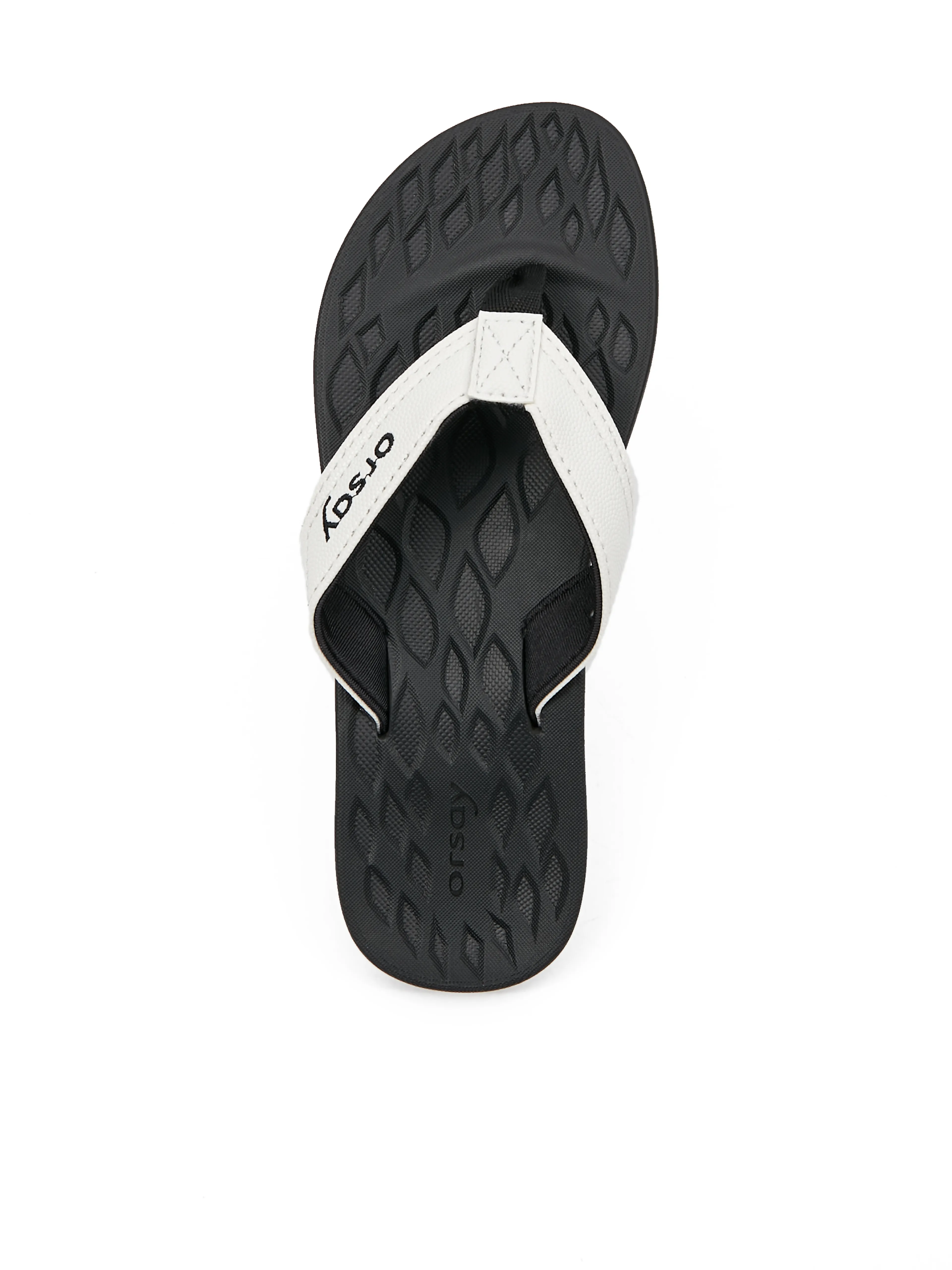 Weiße und schwarze Damen-Flip-Flops ORSAY