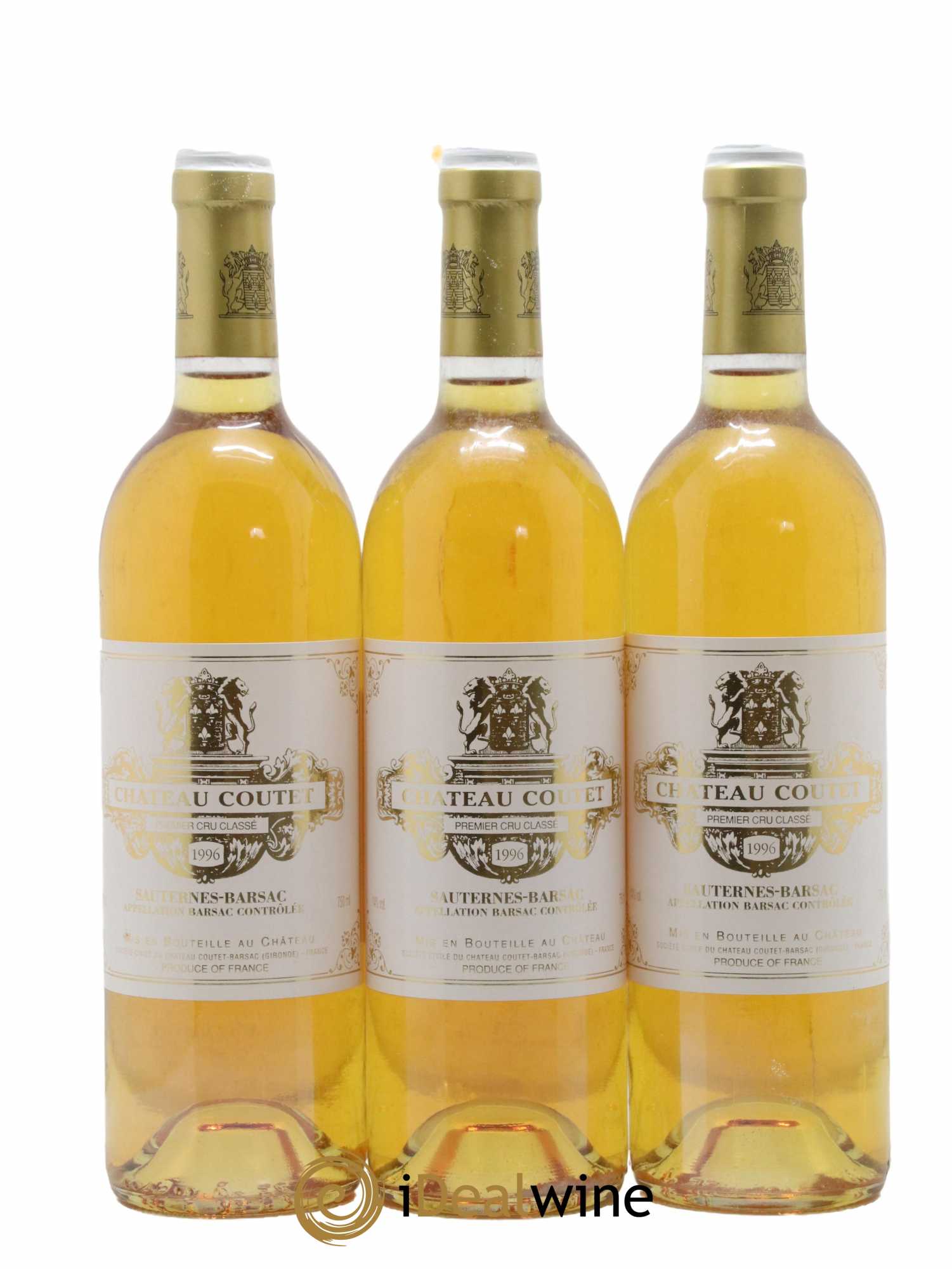 Château Coutet 1er Grand Cru Classé  1996 - Lot de 6 Bouteilles