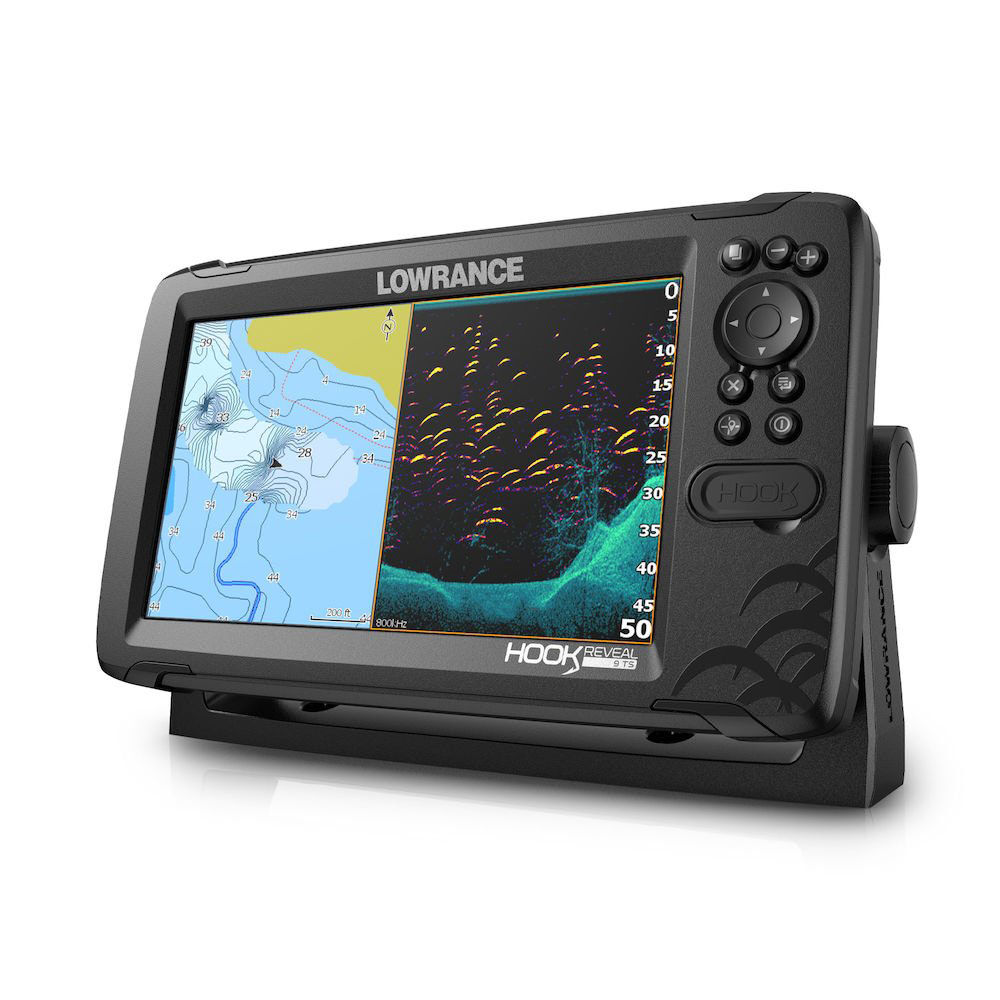„Lowrance Hook Reveal“ 9 colių kombinuotas žuvų ieškiklis su „TripleShot“ keitikliu