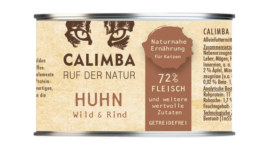 CALIMBA Katzennassfutter Huhn mit Wild Dose 200 g