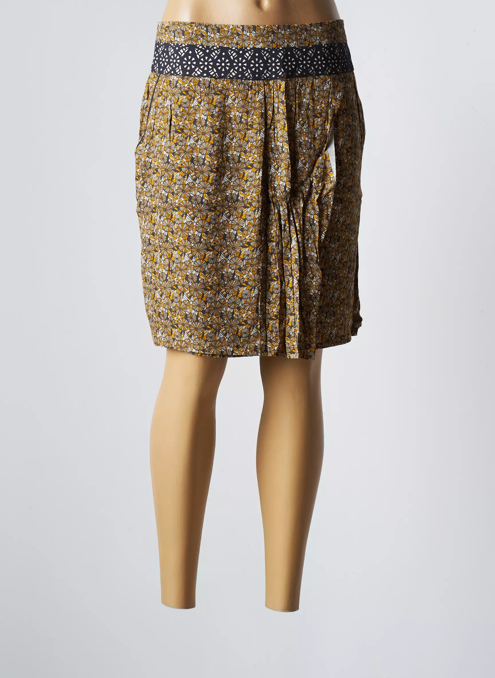 Et Compagnie Jupes Mi Longues Femme couleur jaune