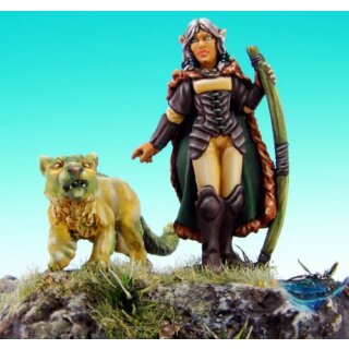 Aeris, Female Elf Ranger and Panther (REA03401)