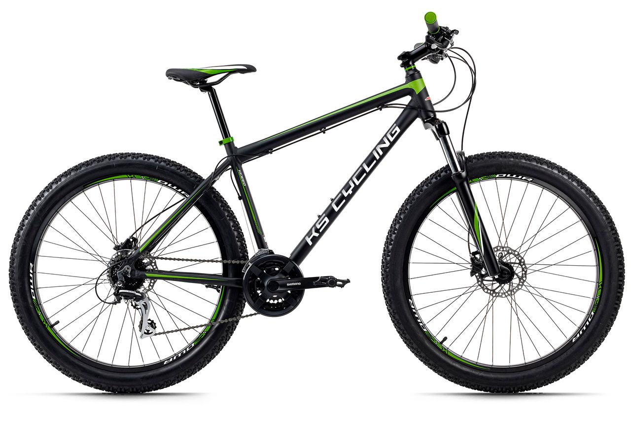 KS Cycling Mountainbike Hardtail 27,5'' Plus Xceed Schwarz-Grün RH 46 cm