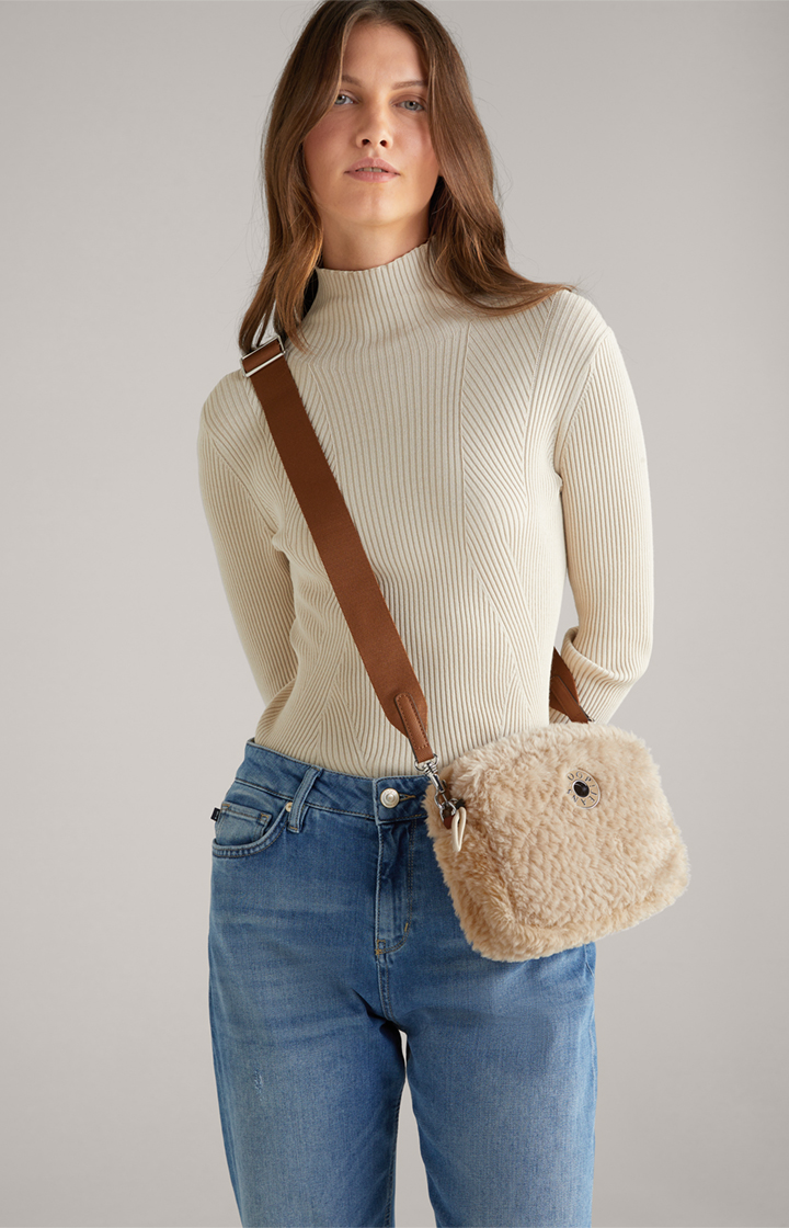 Schultertasche Soffice Cloe in Beige