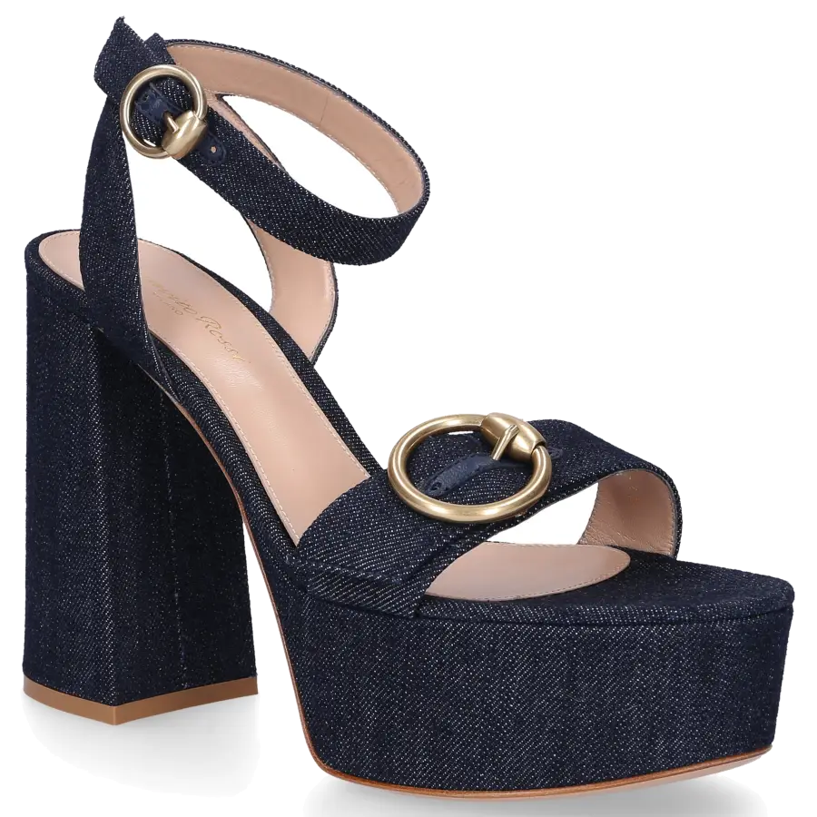 Gianvito Rossi - Sandalen ZANRA Denim - blau