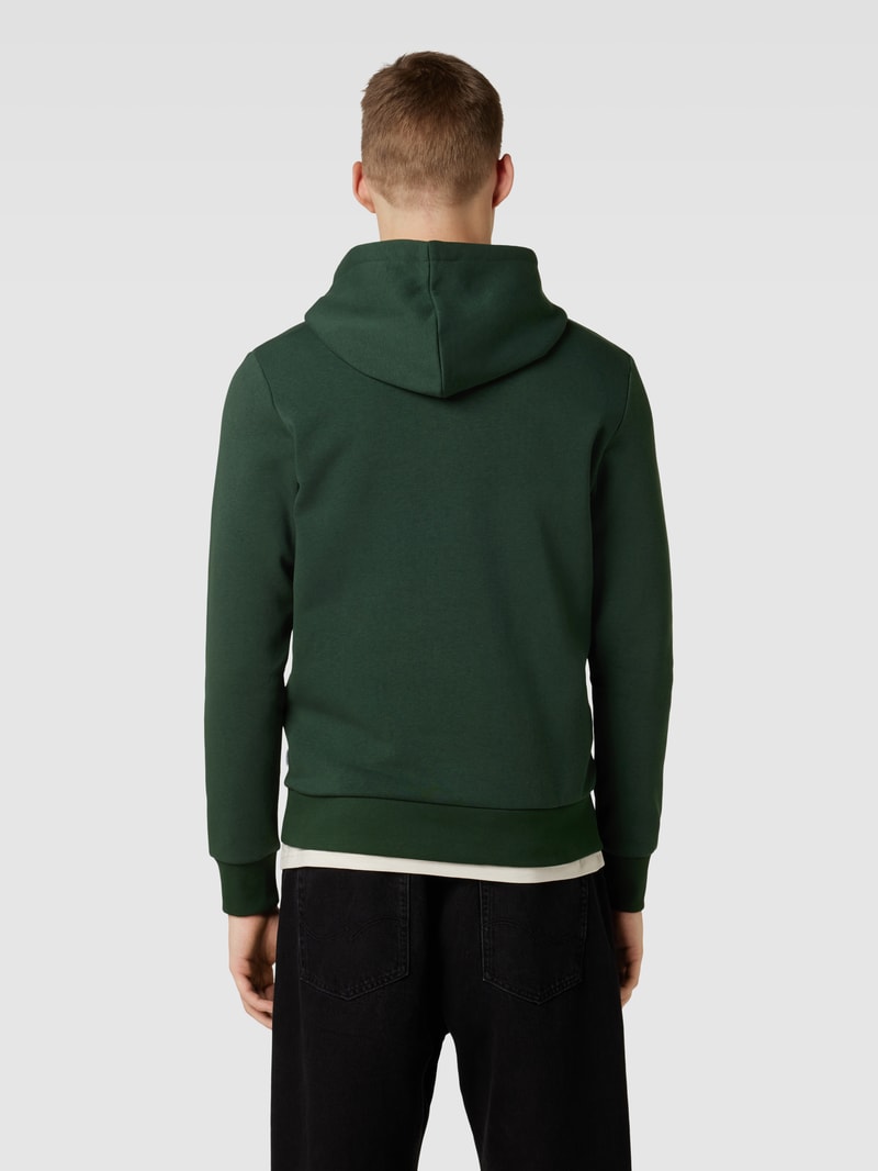 Hoodie mit Label-Print Modell 'ECORP' in olivgrün