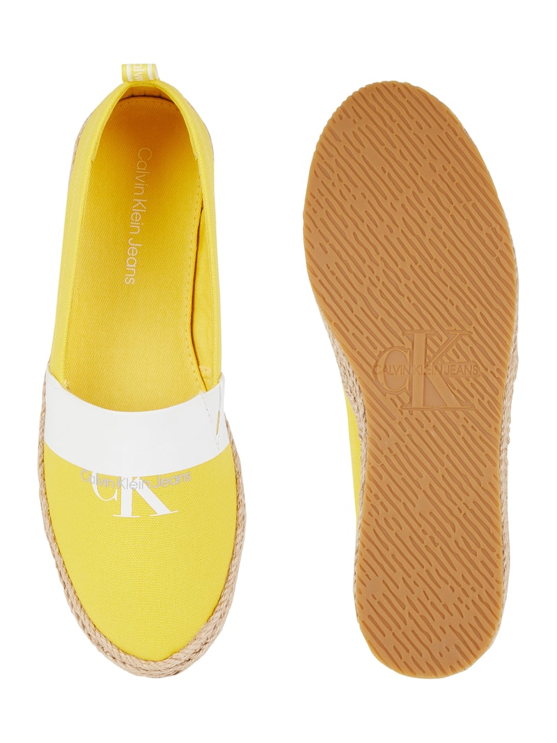 Espadrilles aus Canvas in gelb