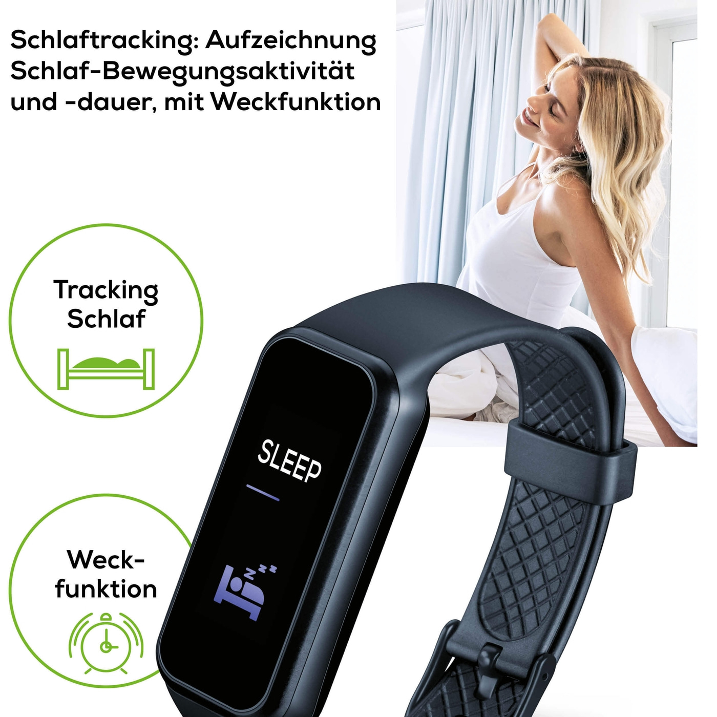 Beurer Aktivitätssensor AS 99 Pulse Bluetooth®-Tracking Fitnessuhr mit Nachrichtenfunktion, Pulsmessung & Kamera-Fernauslöser