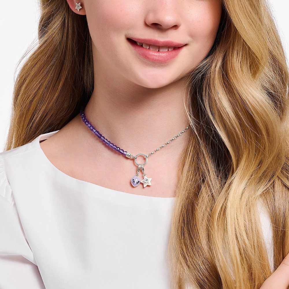 Thomas Sabo Chaînette Argent, Émail violet collier